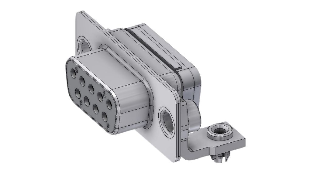 D-Sub socket SMD, Socket, DE-9, Gull Wing Terminal
